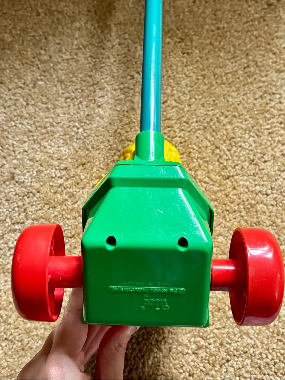 Vintage Sesame Street Big Bird Popper Push Toy.